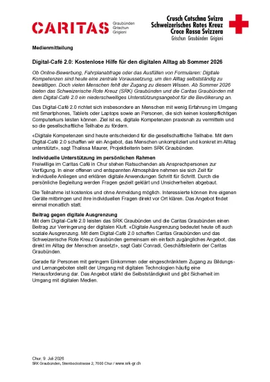 Digital-Café 2.0: Kostenlose Hilfe für den digitalen Alltag ab Sommer 2026